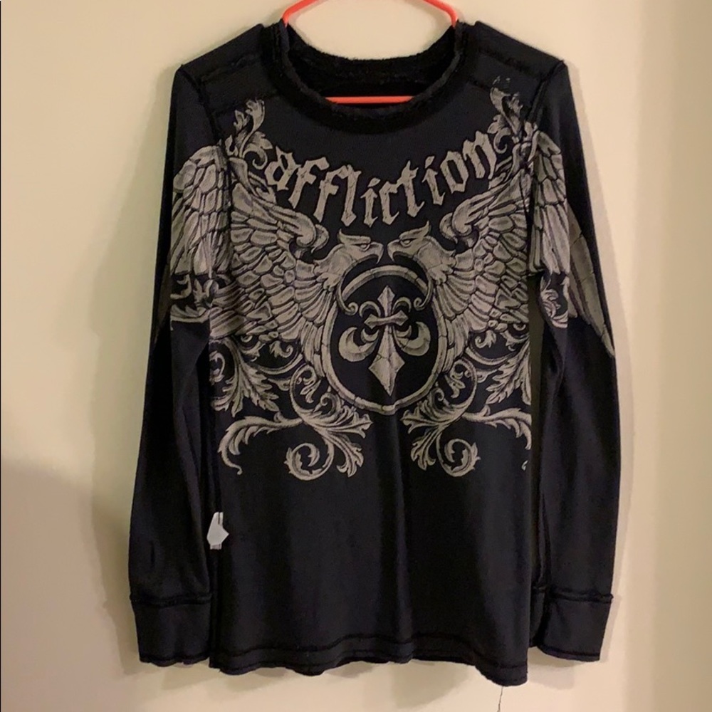 Men’s reversible longsleeve affliction shirt